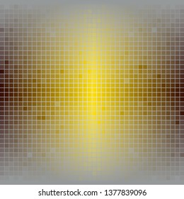 Vector illustration of Yellow gray background. Gold squares on a silver background. Abstract texture.