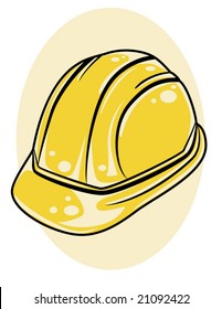 vector illustration of a yellow hard hat