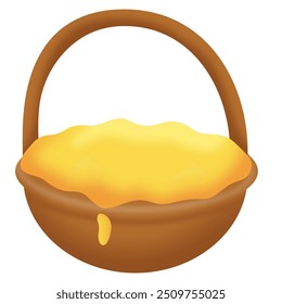 Vector illustration of yellow honeycomb and honey