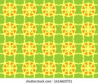 vector illustration yellow light sunny green mint olive forest mandala floral creative seamless design background