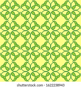 vector illustration yellow light sunny green mint olive forest mandala floral creative seamless design background