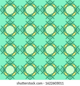 vector illustration yellow light sunny green mint olive forest mandala floral creative seamless design background