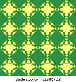 vector illustration yellow light sunny green mint olive forest mandala floral creative seamless design background