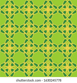 vector illustration yellow light sunny green mint olive forest mandala floral creative seamless design background