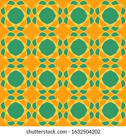 vector illustration yellow light sunny green mint olive forest mandala floral creative seamless design background