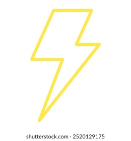 Vector illustration of yellow lightning