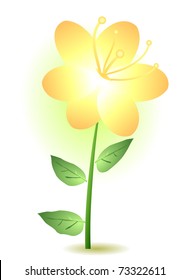 Vektorgrafik einer gelben Lilie