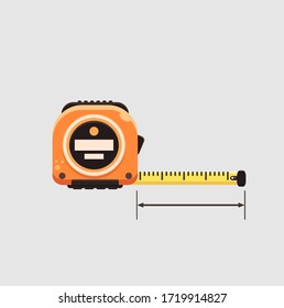 Vector Illustration Of Yellow Measure Tape