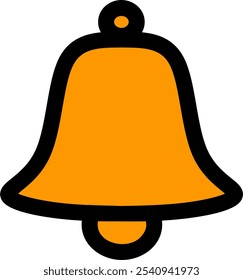 ilustração vetorial de um ícone de notificação amarelo