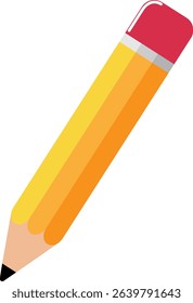 vector illustration of yellow pencil