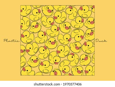Vector Illustration of Yellow Plastic Duck