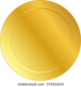 Vector Illustration of Yellow Plate Icon
