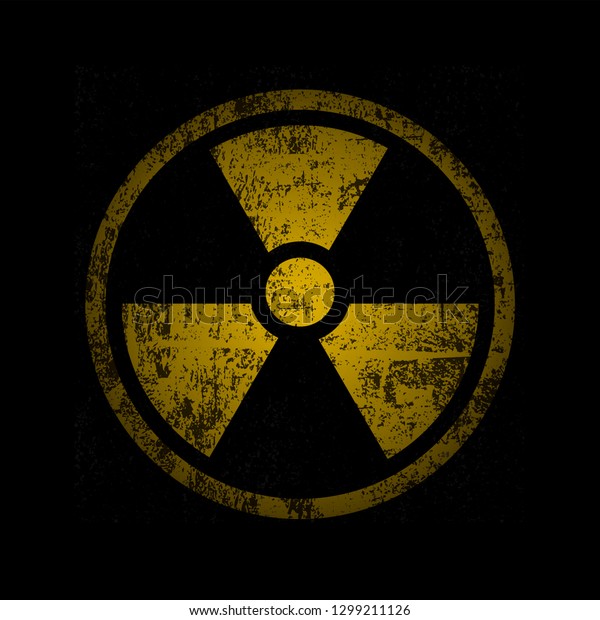 Vector Illustration Yellow Radioactive Symbol On Stock Vector (Royalty ...