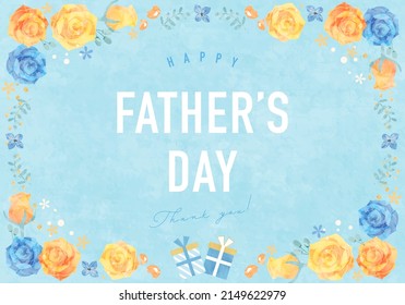 Vector illustration of yellow roses for father's day