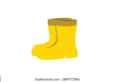 Vector Illustration of Yellow Shoes for Fishing