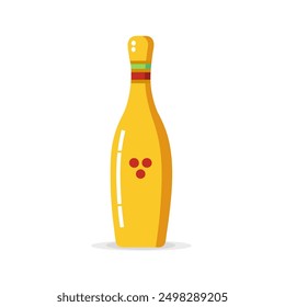 Vector illustration of a yellow skittle in a simple style, ideal for use in minimalist designs and product graphics