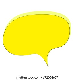 Vector illustration yellow speech bubble/Yellow speech bubble