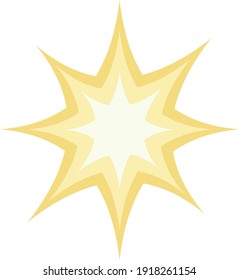 Vector illustration of a yellow star emoticon