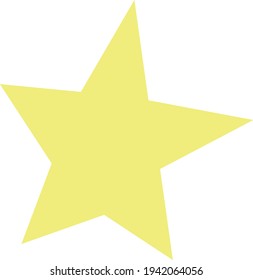 Vector illustration of a yellow star emoticon