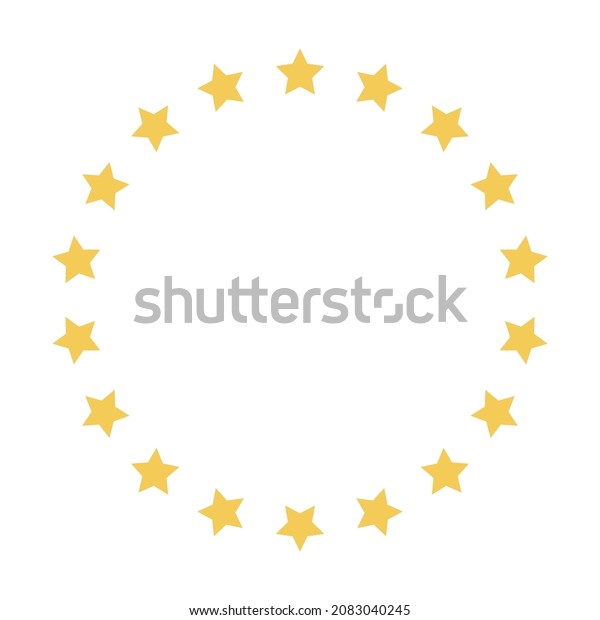 Vector Illustration Yellow Star Frame Stock Vector Royalty Free