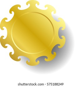 Vector Illustration of yellow Star Isolated On White Icon
