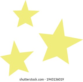 Vector illustration of yellow star shapes