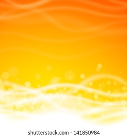 Vector Illustration of a Yellow Summer Background