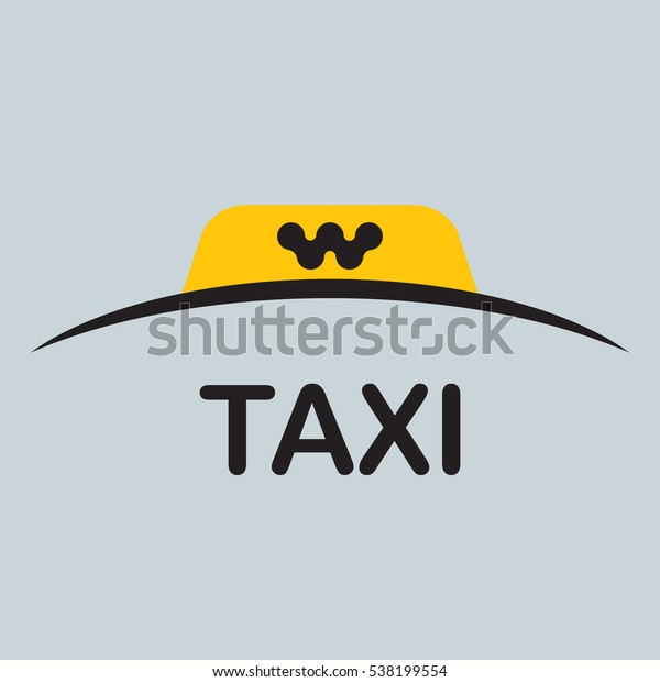 Vector Illustration Yellow Taxi Logo On Stock Vector Royalty Free