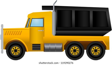 Vector illustration the yellow truck