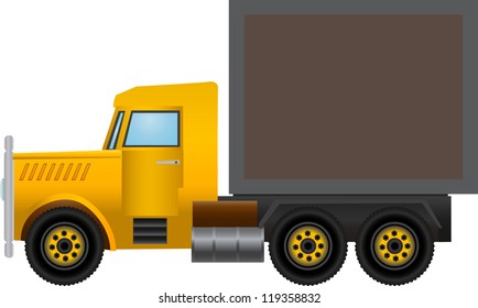 Vector illustration the yellow truck