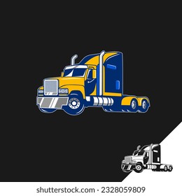 The vector illustration of yellow truck is a captivating subject for creative projects.