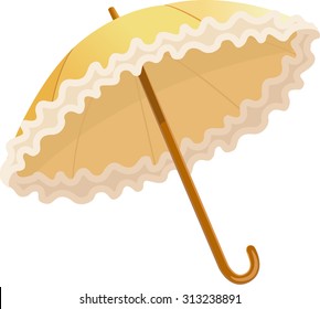 Vector Illustration of a Yellow Umbrella
