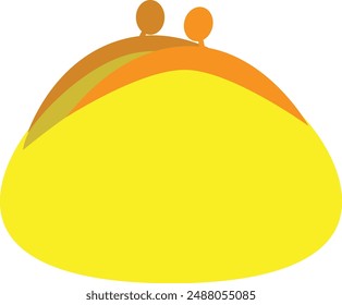 Ilustración vectorial de billetera amarilla
