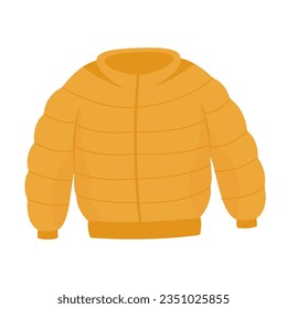 vector illustration of yellow warm jacket 