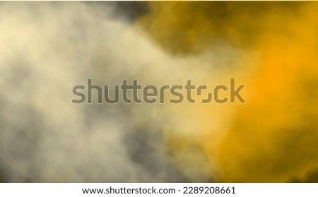 Vector illustration of a yellow white mystical haze