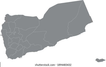 ilustración vectorial del mapa de Yemen