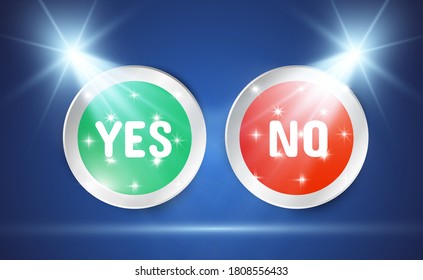 Vector illustration of yes or no buttons. Selection icons on transparent background. - Powered by Shutterstock - Get 15% off with code: PIKWIZARD15
