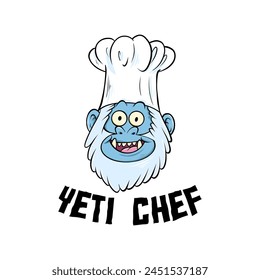 Vector Illustration of Yeti as a chef