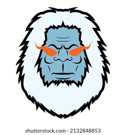 Vector illustration of yeti head mascot logo