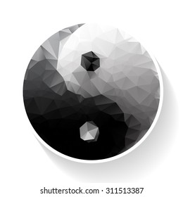 Vector illustration Yin and Yang object for general use