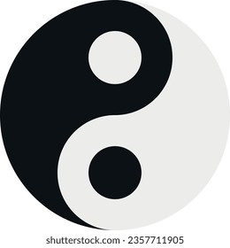 Vector illustration of yin and yang sign.