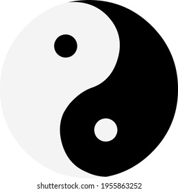 Vektorgrafik des Yin-Yang-Symbols