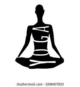 Vector illustration of yoga