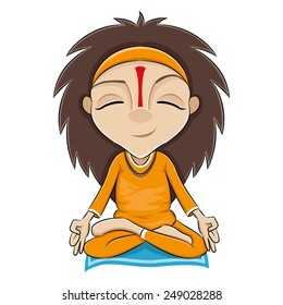 Vector illustration. Yoga.