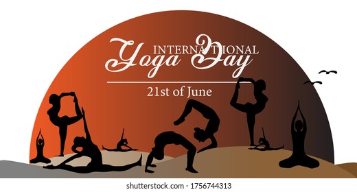 vector illustration of yoga day