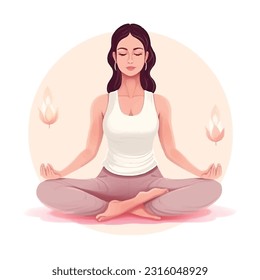 Vector Illustration of Yoga day