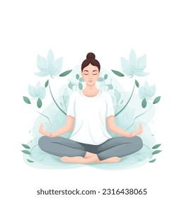 Vector Illustration of Yoga day