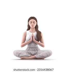 Vector Illustration of Yoga day