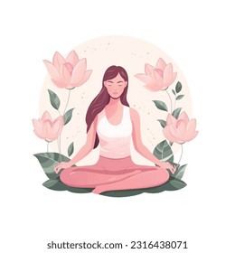 Vector Illustration of Yoga day