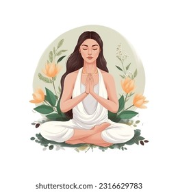 Vector Illustration of Yoga day